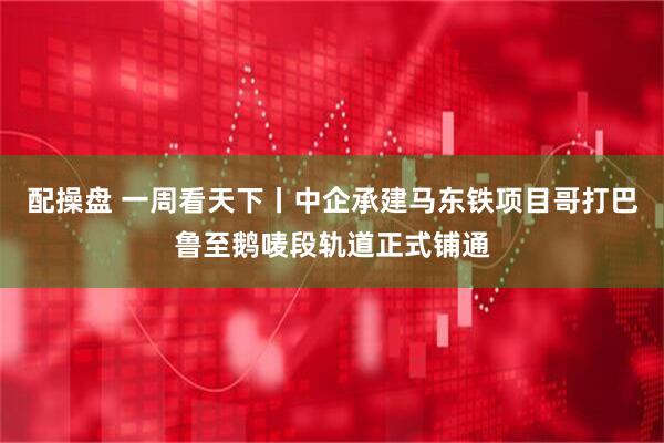 配操盘 一周看天下丨中企承建马东铁项目哥打巴鲁至鹅唛段轨道正式铺通