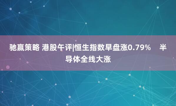 驰赢策略 港股午评|恒生指数早盘涨0.79%    半导体全线大涨