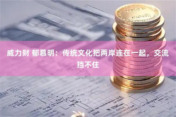 威力财 郁慕明:传统文化把两岸连在一起,交流挡不住